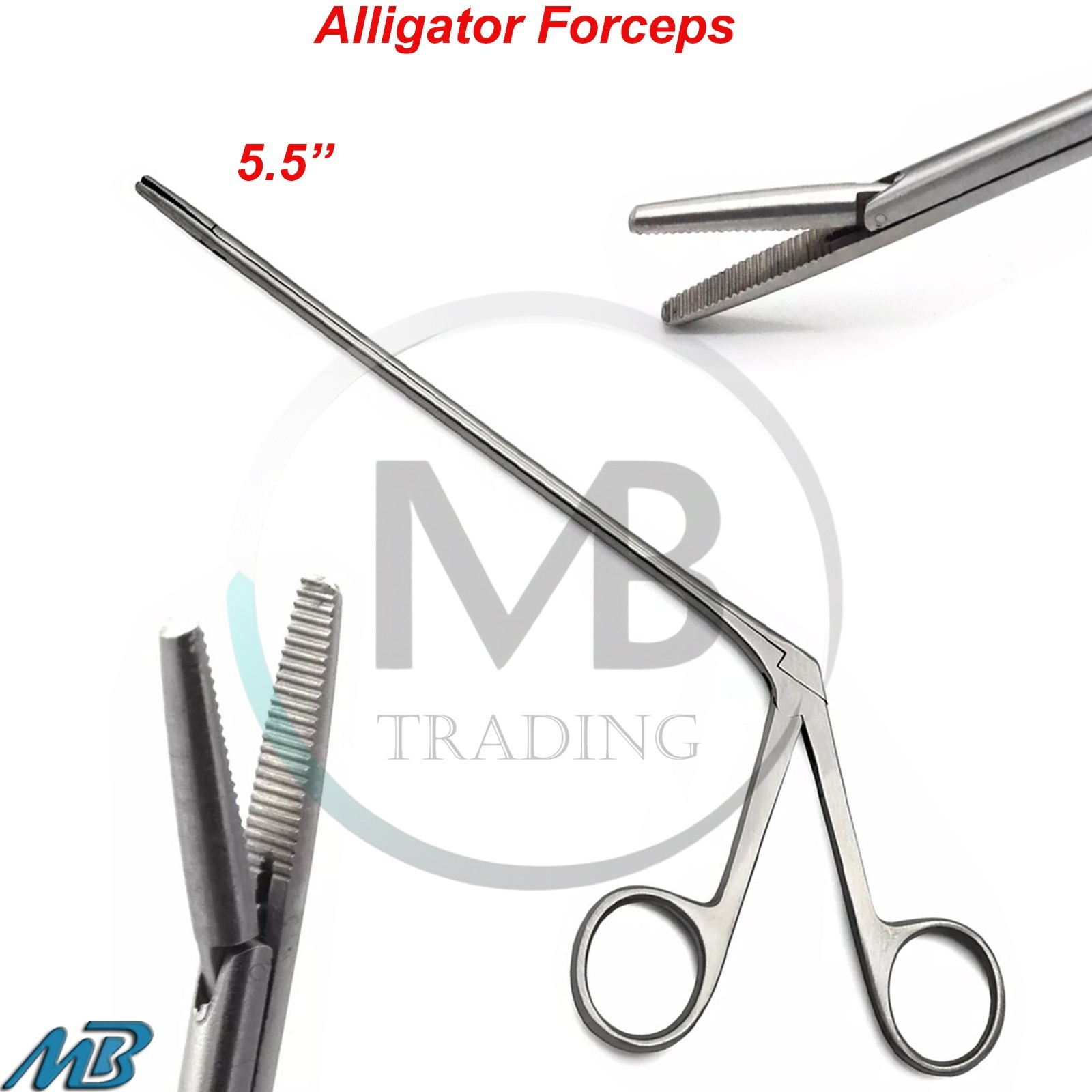 Micro Alligator Ear Crocodile Forceps ENT Surgery Instruments Serrated Tip