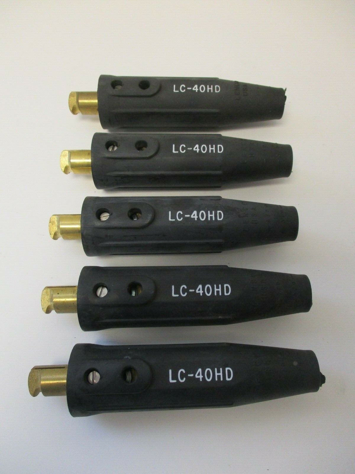 LENCO LC-40HD MALE BLACK CABLE CONNECTOR LOT OF 5 AND A BONUS ITEM
