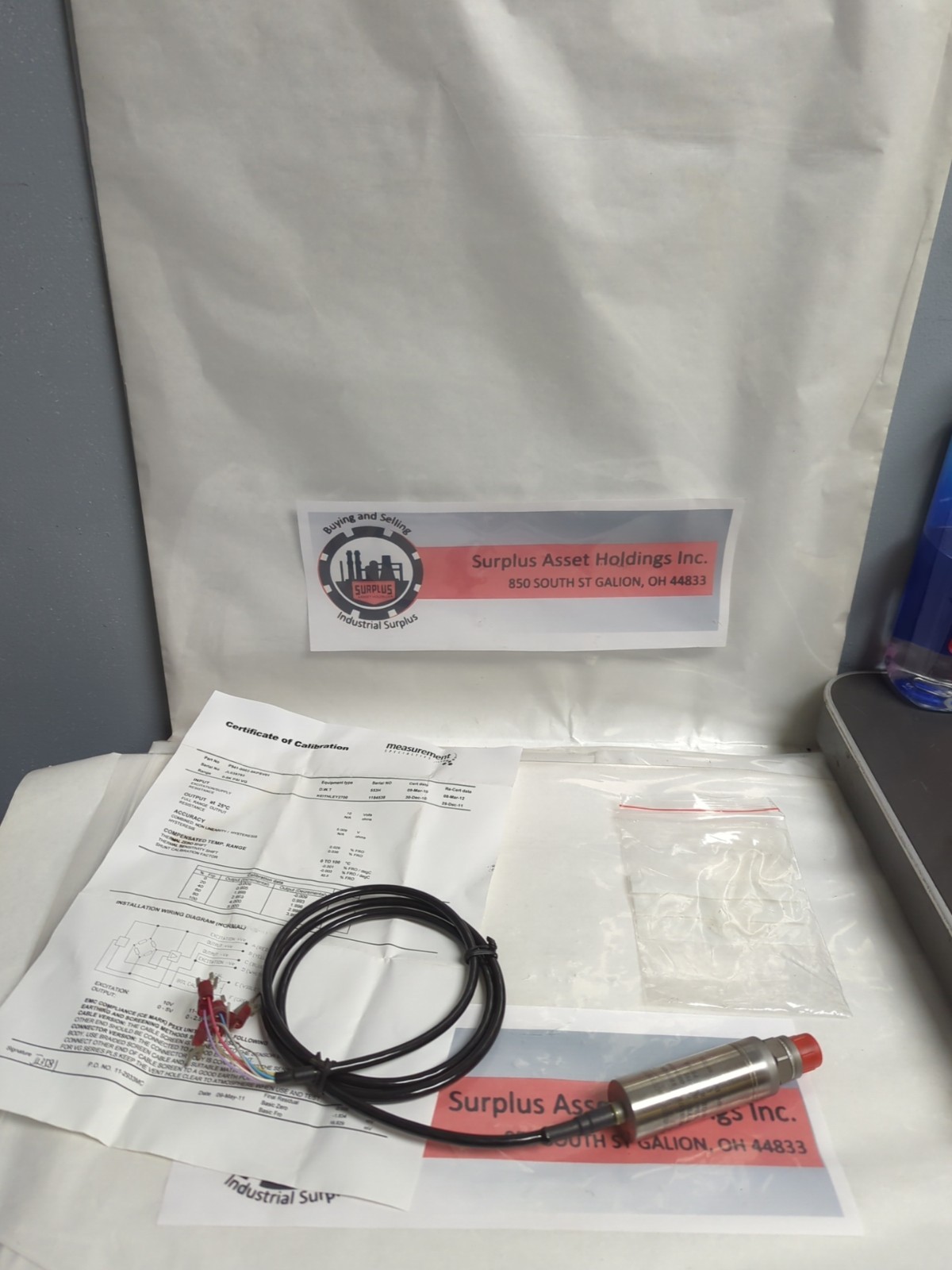 MEASUREMENT SPECIALTIES,P941-0002-01M0,PRESSURE SENSOR PRE-OWNED