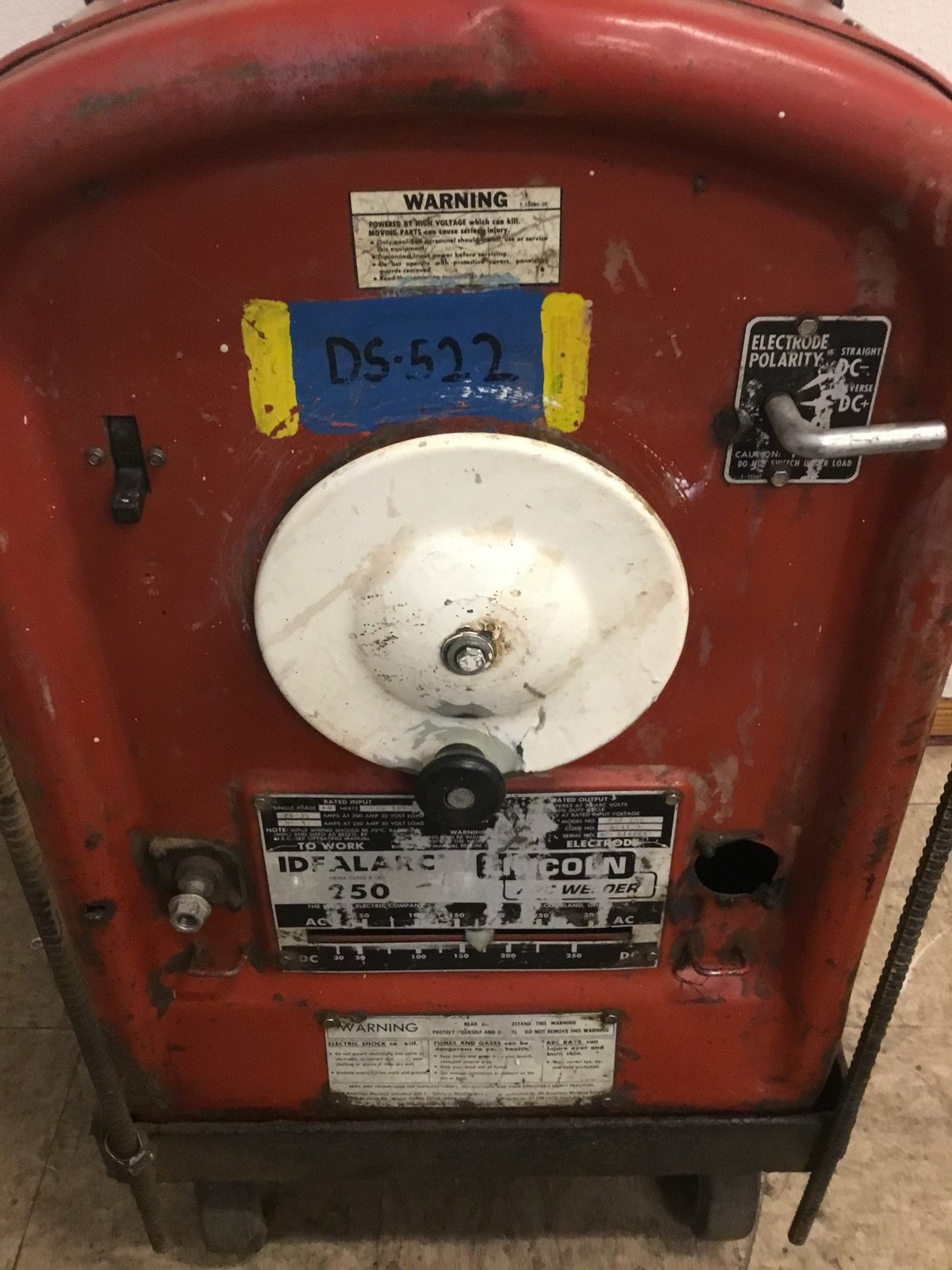 Lincoln Electric 250-250 IDEALARC 250 Arc Welder 230V/460V 30A NEMA 14-60P Plug
