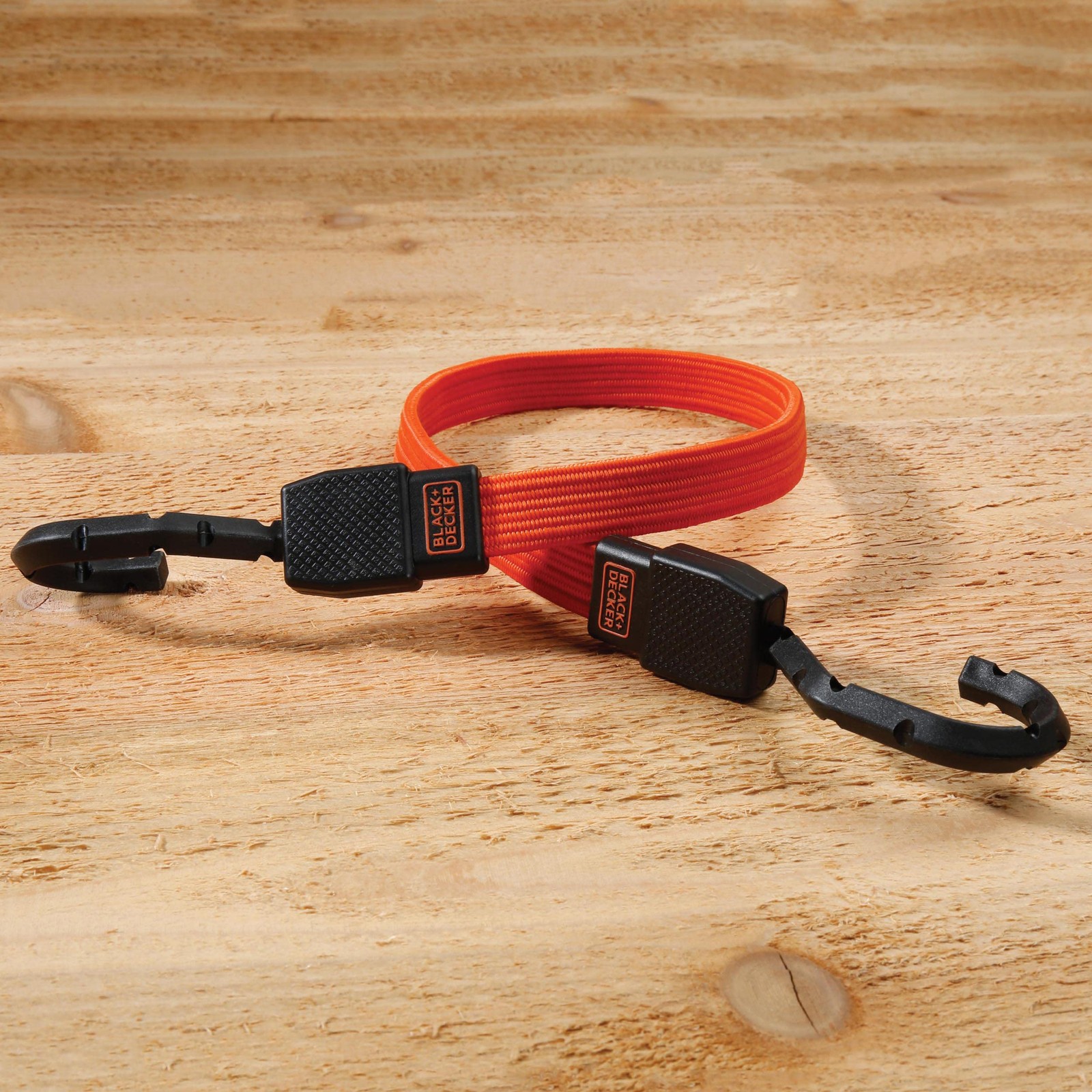 BDX1010 Black/Orange 24″ Flat Bungee Cord Straps, 2 Pack