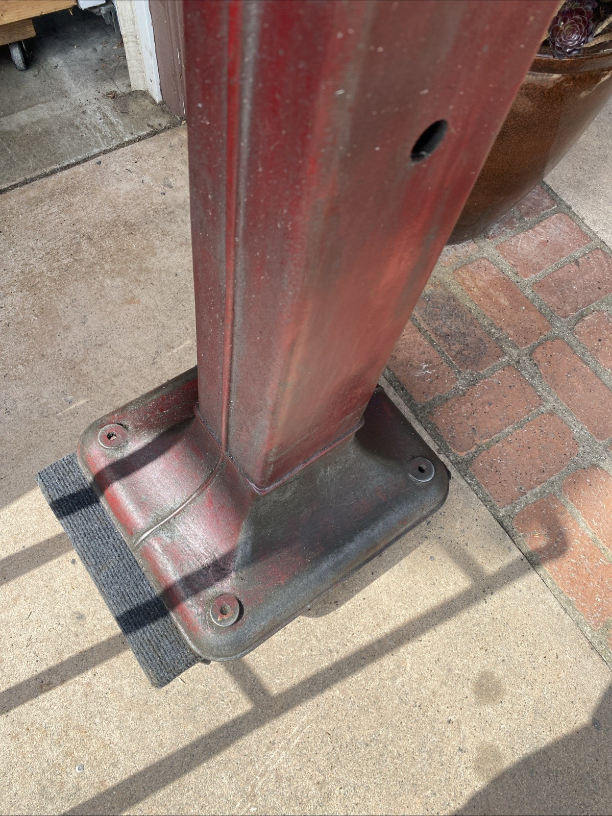 VINTAGE! BALDOR CAST IRON PEDESTAL GRINDER & BUFFER STAND FOR 6», 7», 8»