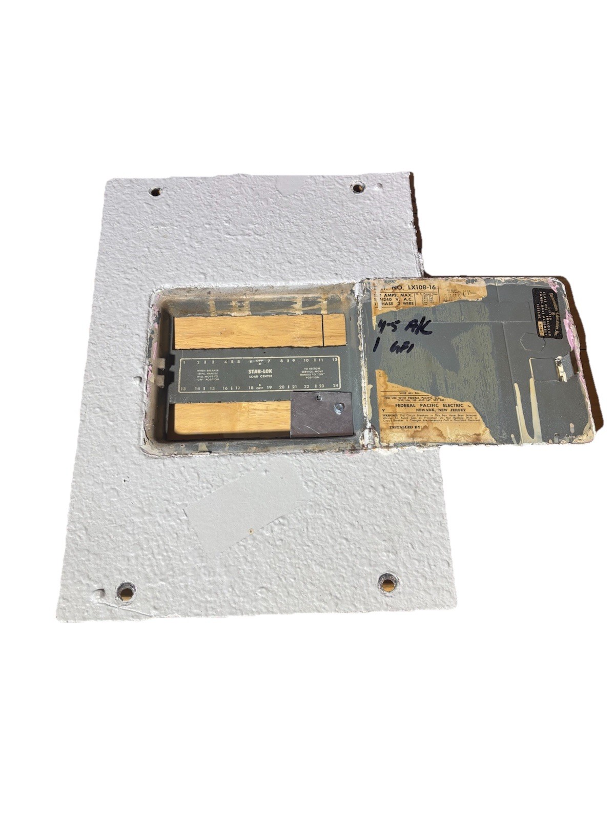 Vintage Federal Pacific Electric FPE Stab-Lok Panel Cover LX108-16 125A
