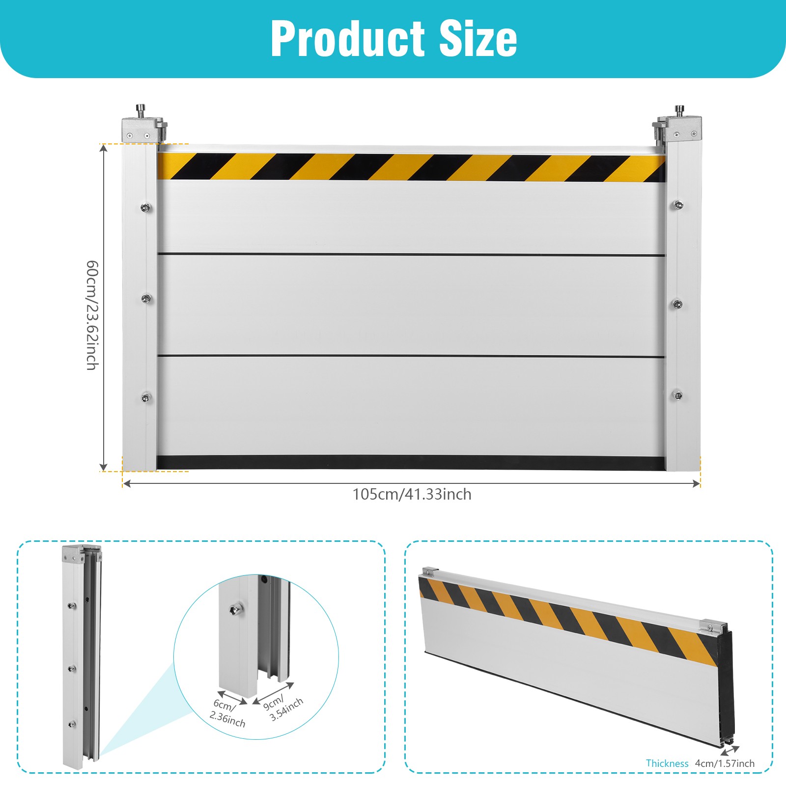 Household Flood Panel Shield Reusable Stackable for Outdoor Basement Garage