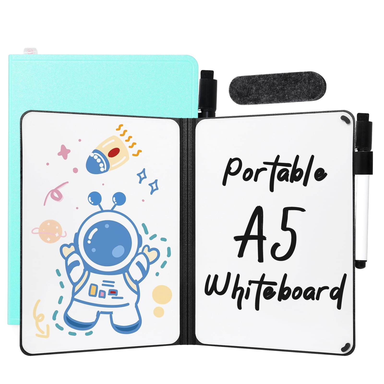 Portable White Board Dry Erase, Double Sided Folding Whiteboards with Pen, Sm…