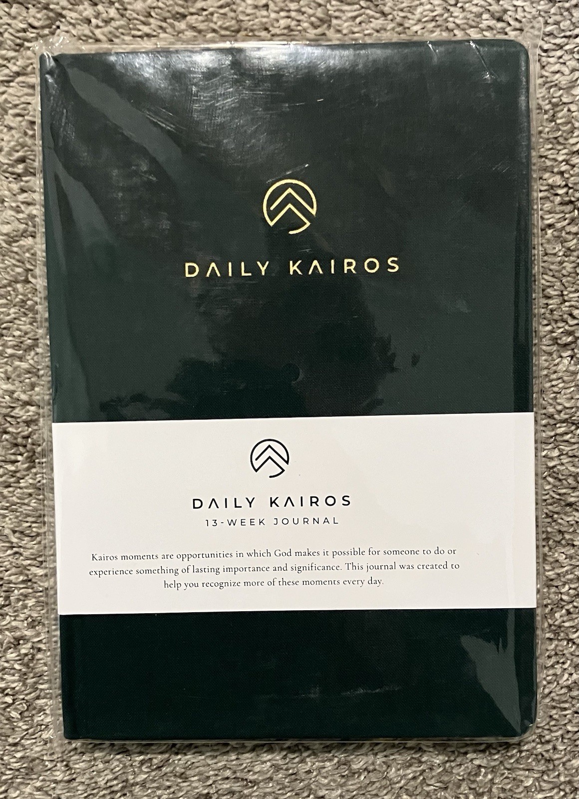 New Daily Kairos 13-Week Journal Premium Dark Green Faux Leather – Next Day Ship