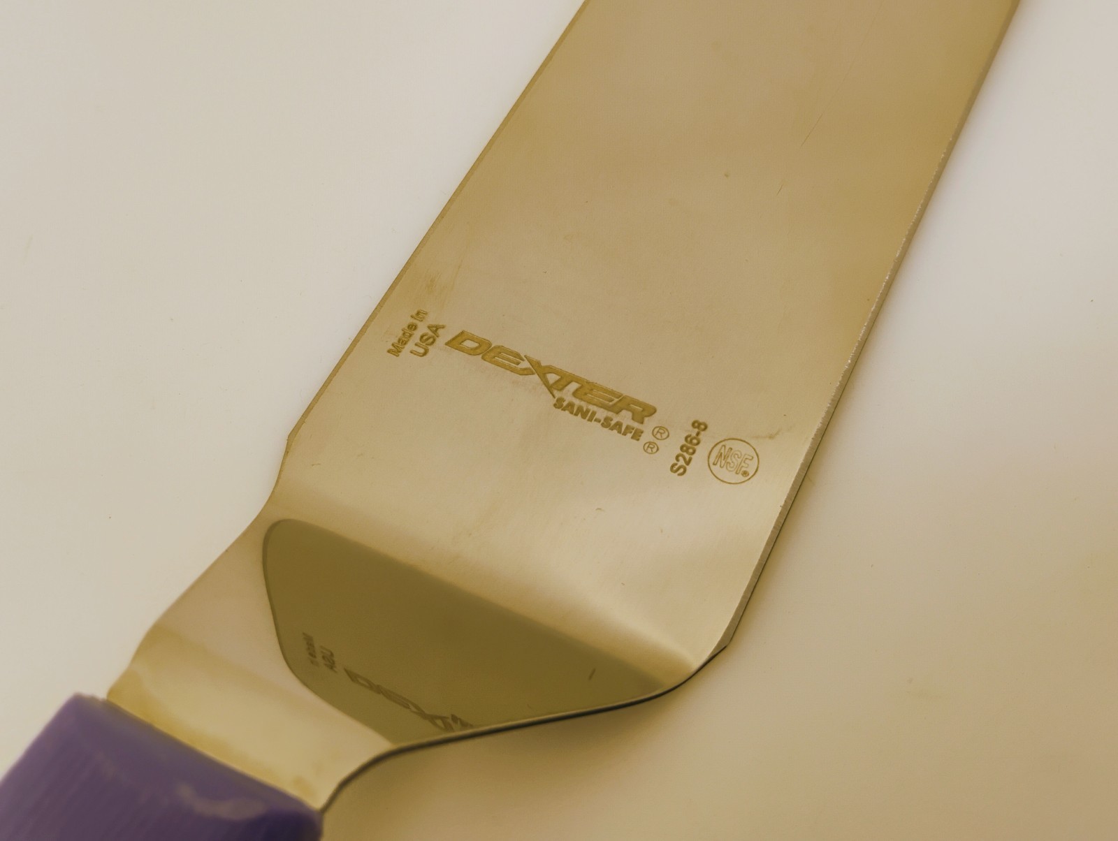 Dexter USA 8X3 Set (3) Spatula Turners Stainless Semi Flex Purple Handle S286-8
