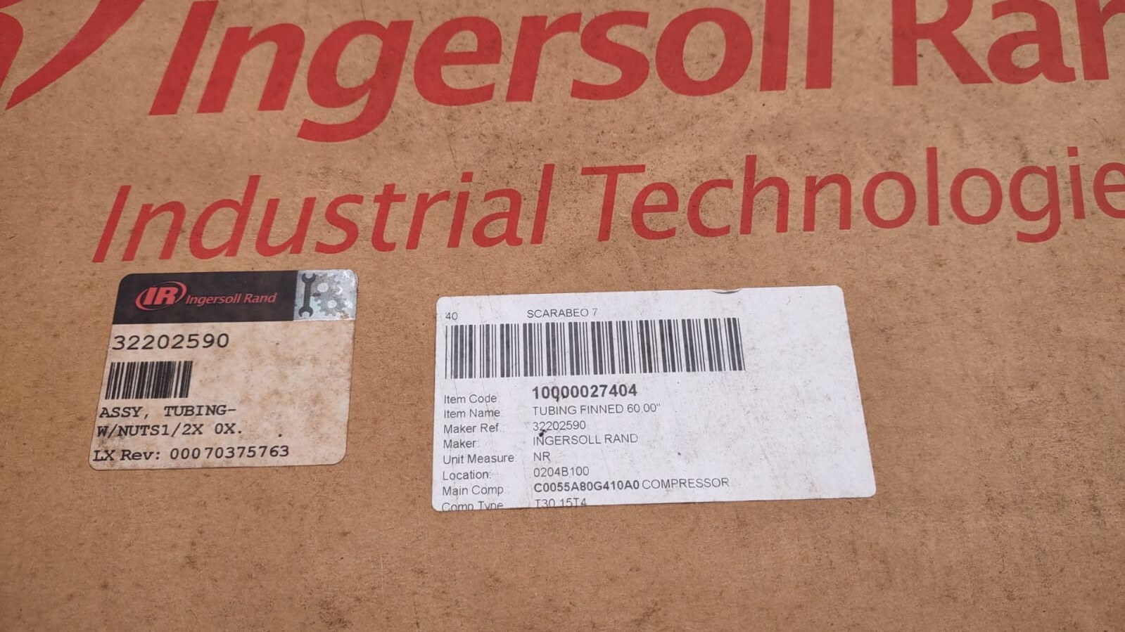 Ingersoll Rand 32202590 Tubing Assembly W/NUTS1/2X 0X. Tubing Finned 60.00”