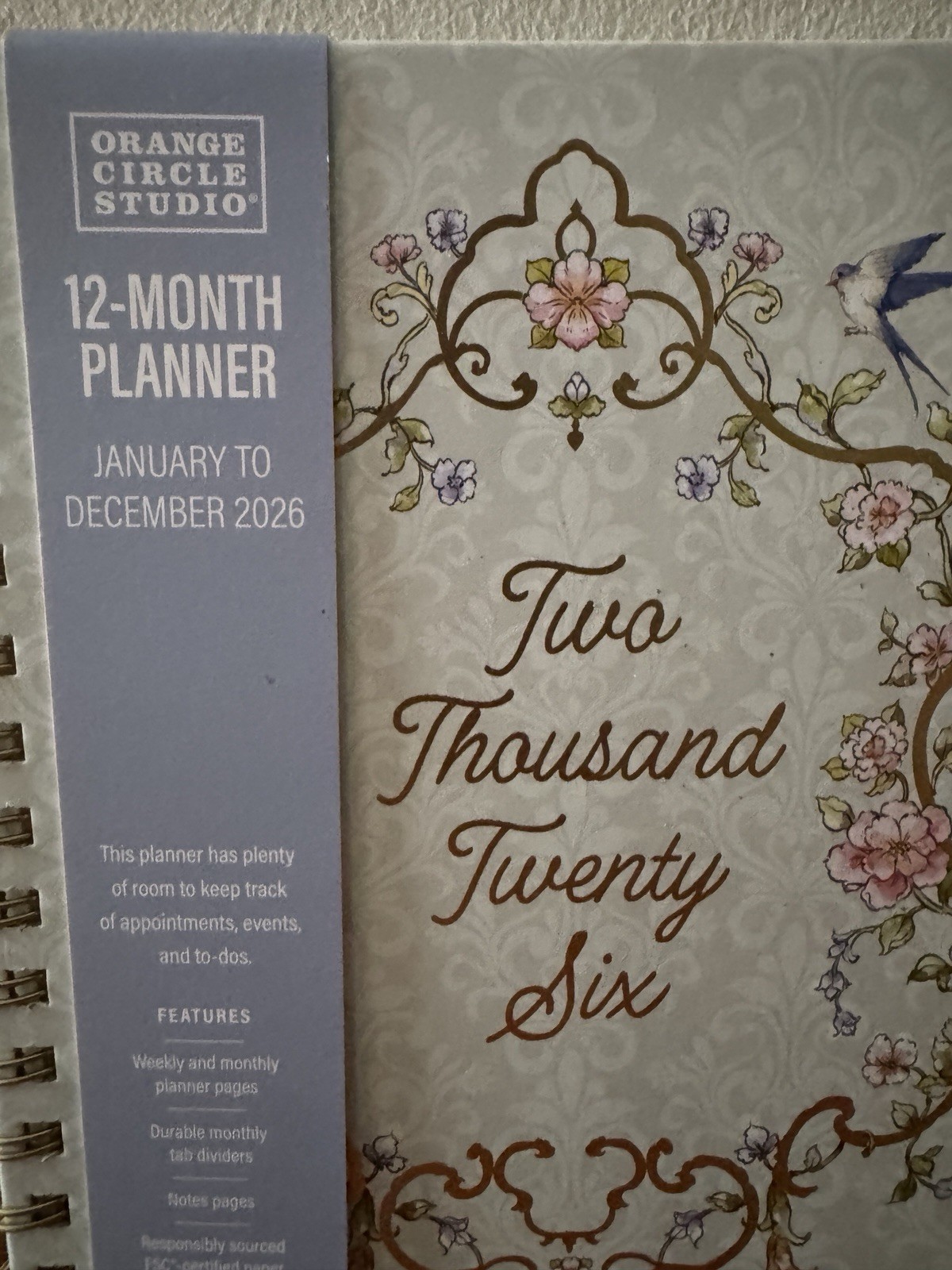 2026 Monthly Planner 12 months Planner Orange Circle Studio 8×7” Jan- Dec 2026