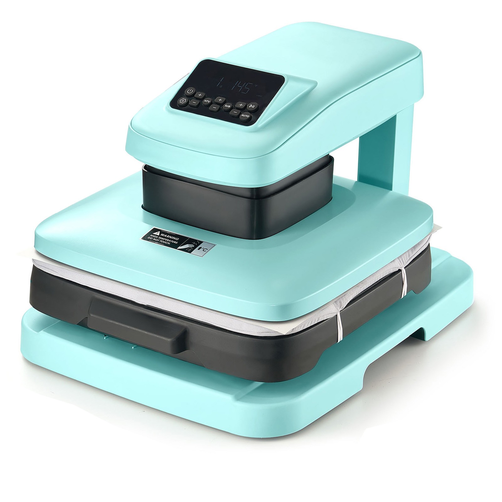 Uimoso Automatic Heat Press Machine for T-Shirts 15 x 15 in Heating Plate, Green