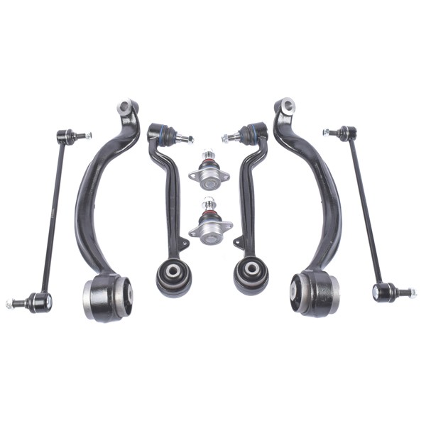 8Pcs Front Upper Lower Left & Right Control Arm Ball Joint Sway Bar for Land Rov