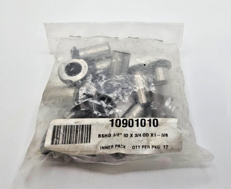 (QTY 12) 10901010 Bushing 3/4″ OD x 1/2″ ID X 1-3/8 Fits M12 or 1/2″ Bolts