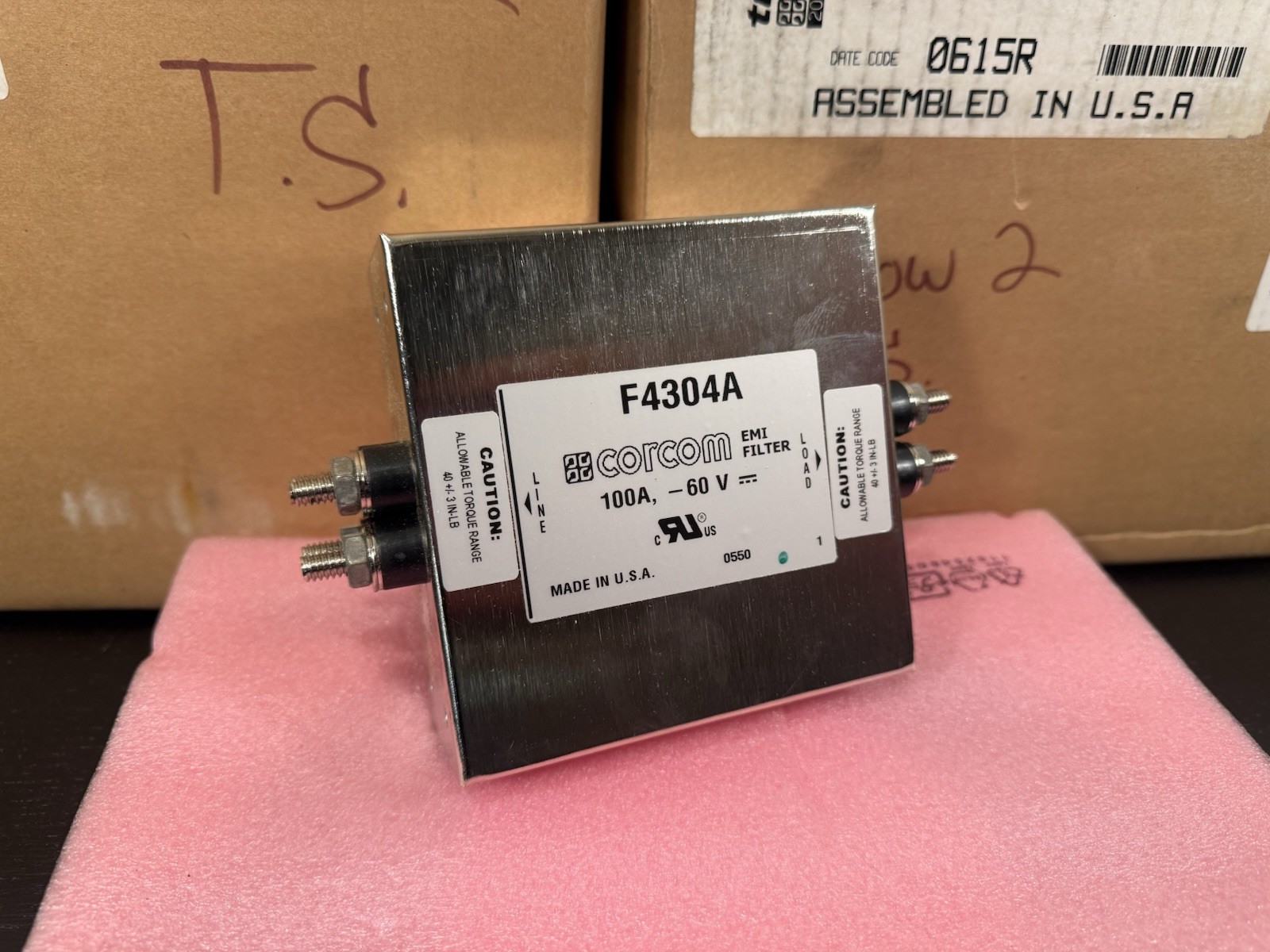 CORCOM F4304A TYCO EMI FILTER 100A -60V