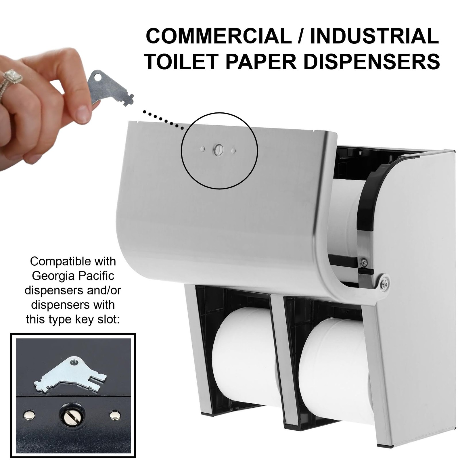 Paper Towel Dispenser Key 3-Pack Commercial Machines Janitorial Supplies