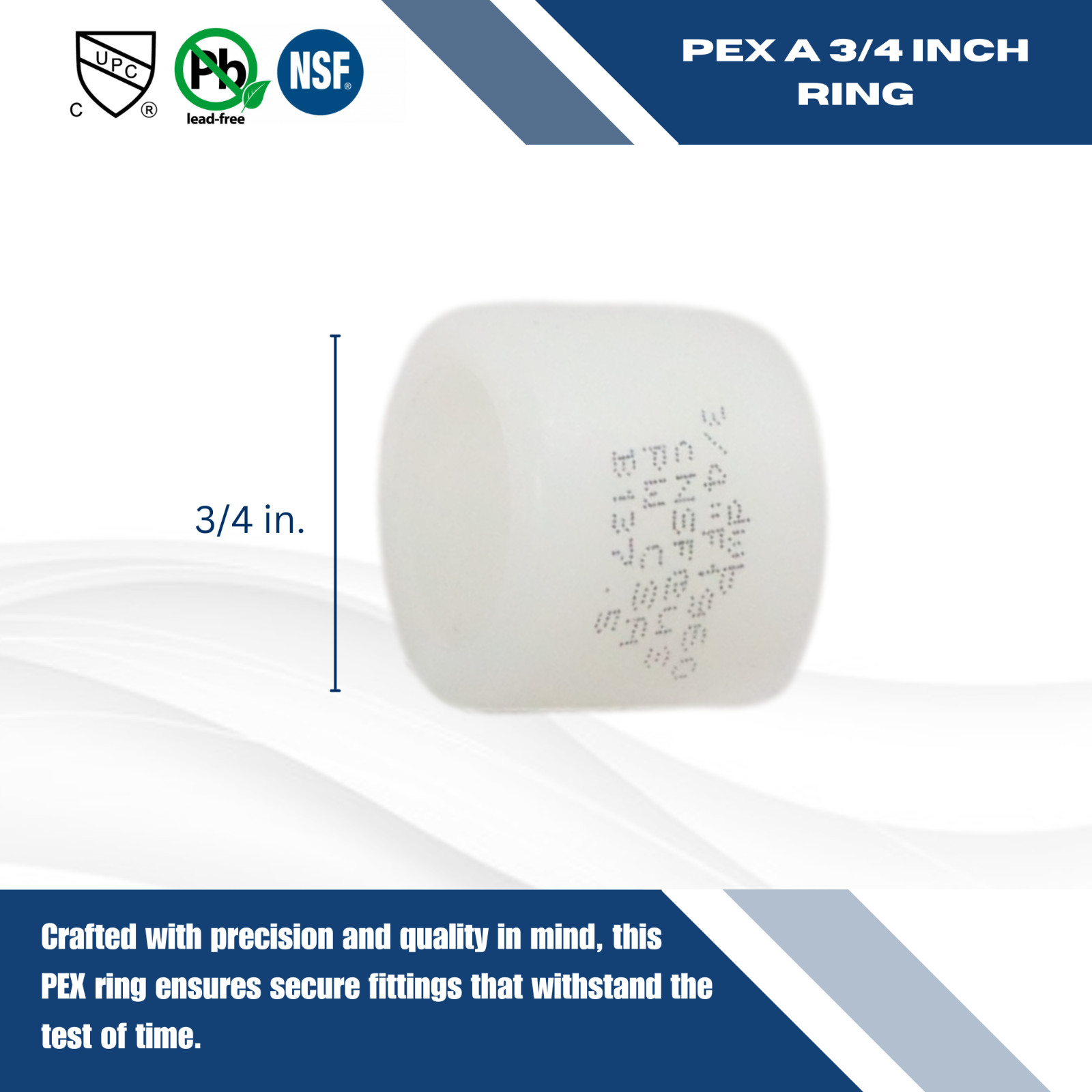 25 Pieces 3/4″ Pex A Ring, Pex F1960 Rings, 3/4″ Expansion Sleeves 201-2-13=25