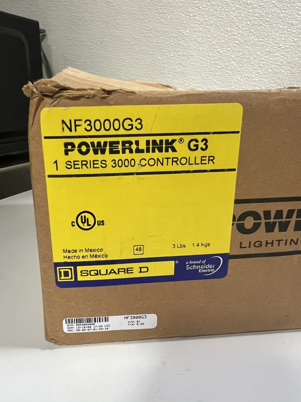 SQUARE D POWERLINK G3 NF3000G3C DIGITAL DISPLAY CONTROLLER Open Box Sealed Unit