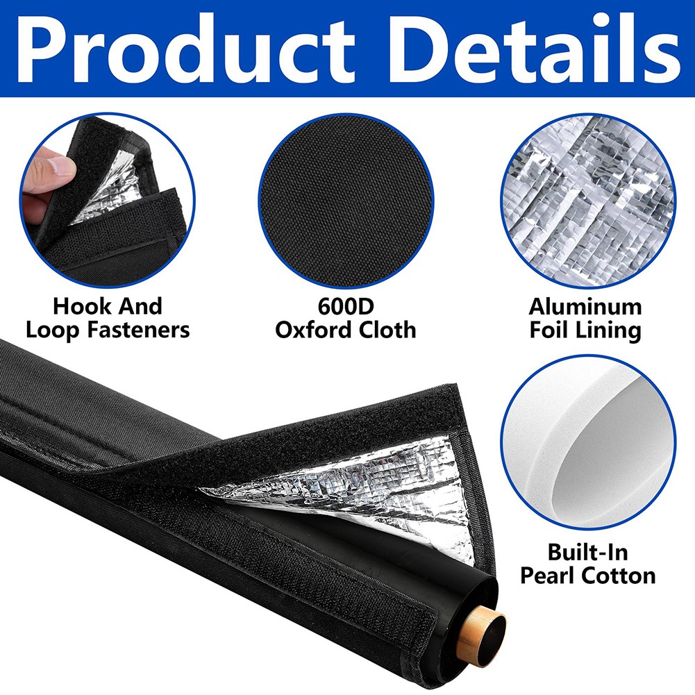 72″ HVAC Copper Pipe Insulation, 3 Layer Outdoor AC Line Insulation Freeze Proof