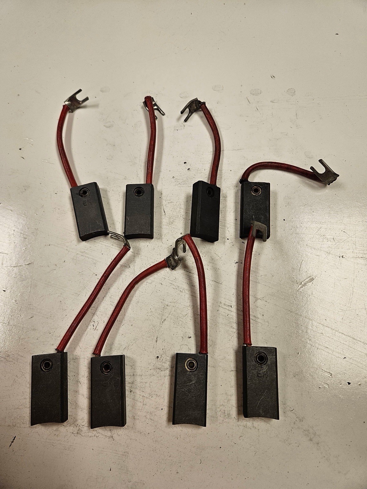 SET OF 8 NO NAME CARBON MOTOR BRUSH EH .750” WIDTH .375” THICK