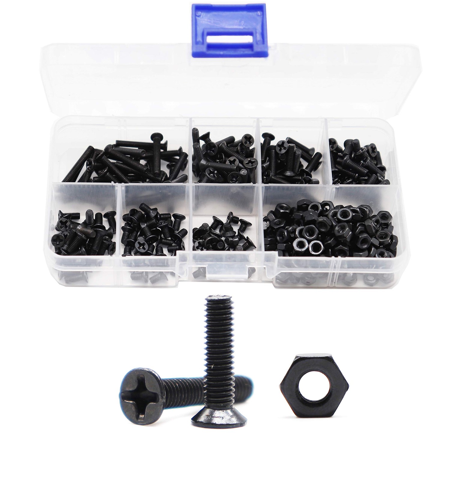 binifiMux M3 Screws Kit, 360pcs (7 Sizes) M3-0.5mm Black One Size,