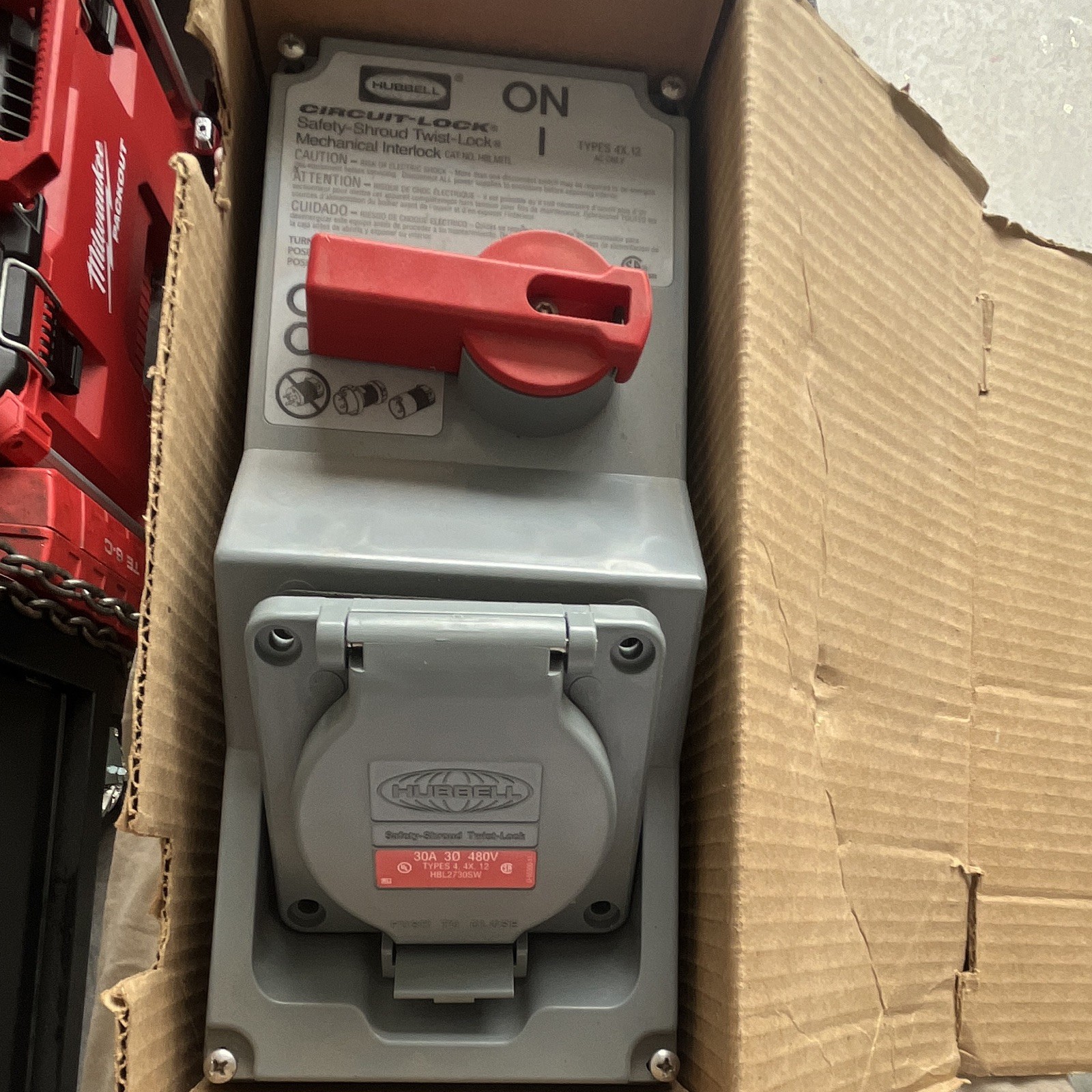 Hubbell Circuit-Lock Twist-Lock Mechanical Interlock 30A 480V HBL2730SW