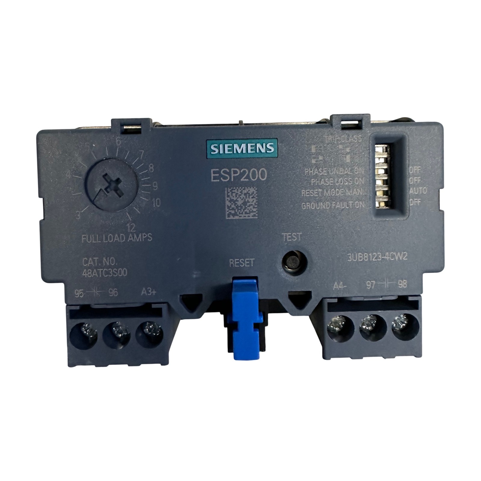 Siemens ESP200 48ATC3S00 3-12A Overload Relay 3UB8123-4CW2 600V
