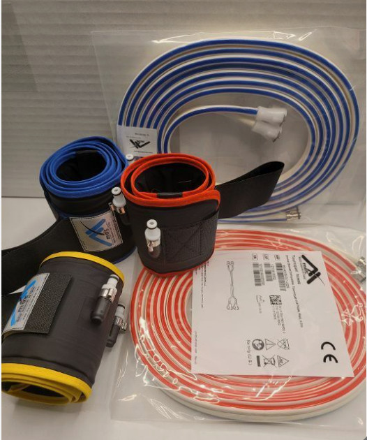 SETS OF (3) CUFFS (2) HOSES RED and BLUE Zimmer compatible tourniquet