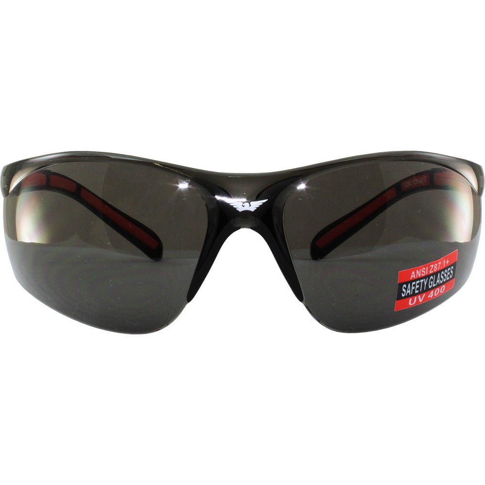 Global Vision Matrix Motorcycle Riding Safety Glasses 2 Pair w/ Clear/Smoke Lens
