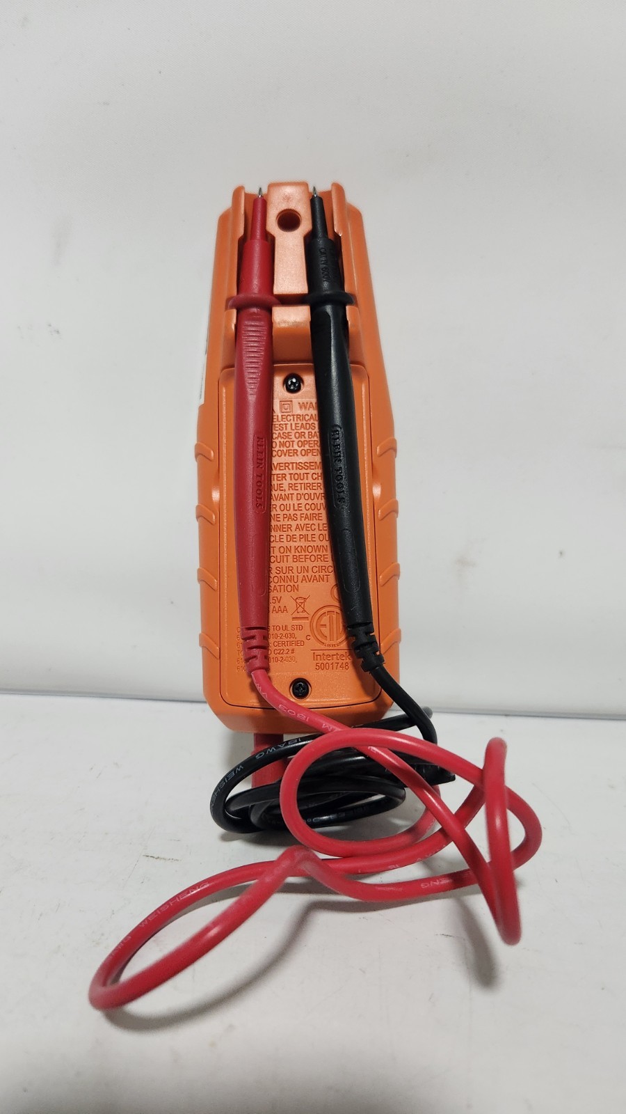 Klein Tools Tough Meter IP53 ET250 Voltage Tester Cat IV 600V + Leads – Tested