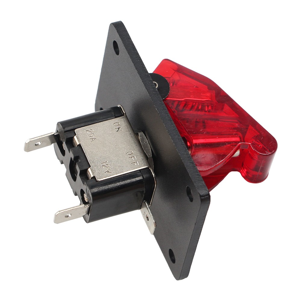 2x LED Lighted Toggle Switch 12V DC 20A 2 Pin On/Off SPST Rocker Switch for Car
