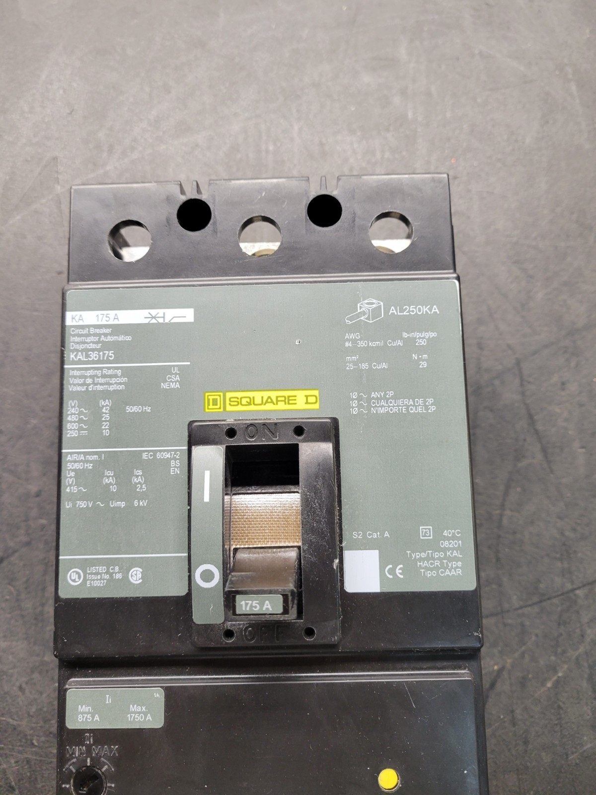 Square D KAL36175 Circuit Breaker.