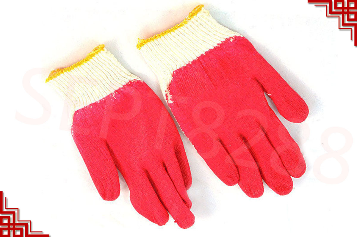 80 Pairs PREMIUM Red Latex Rubber Palm Coated Work Safety Gloves =Made in China=