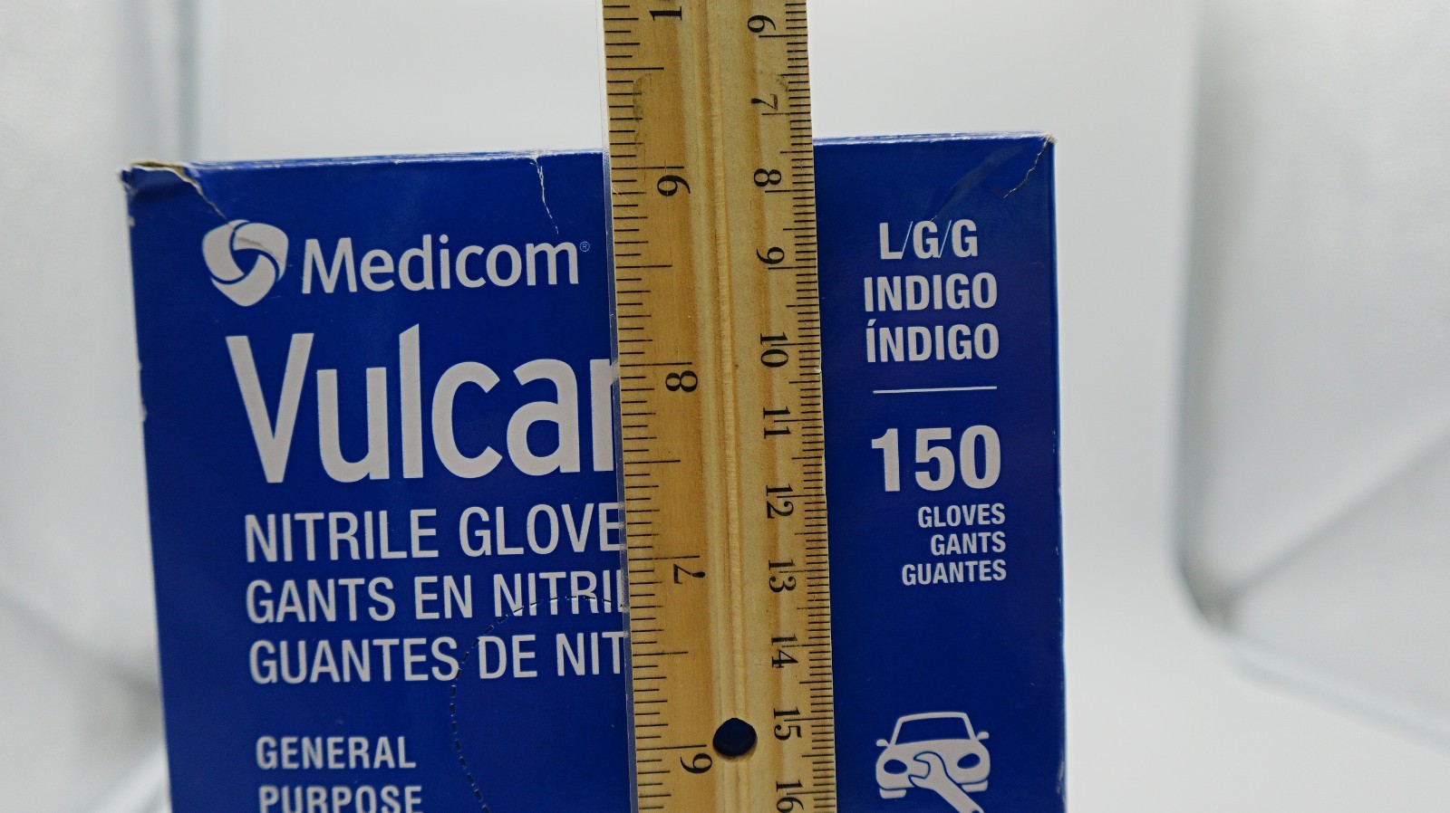 Medicom Vulcan Nitrile Disposable Gloves 150-pcs Large Durable Latex-Free Blue