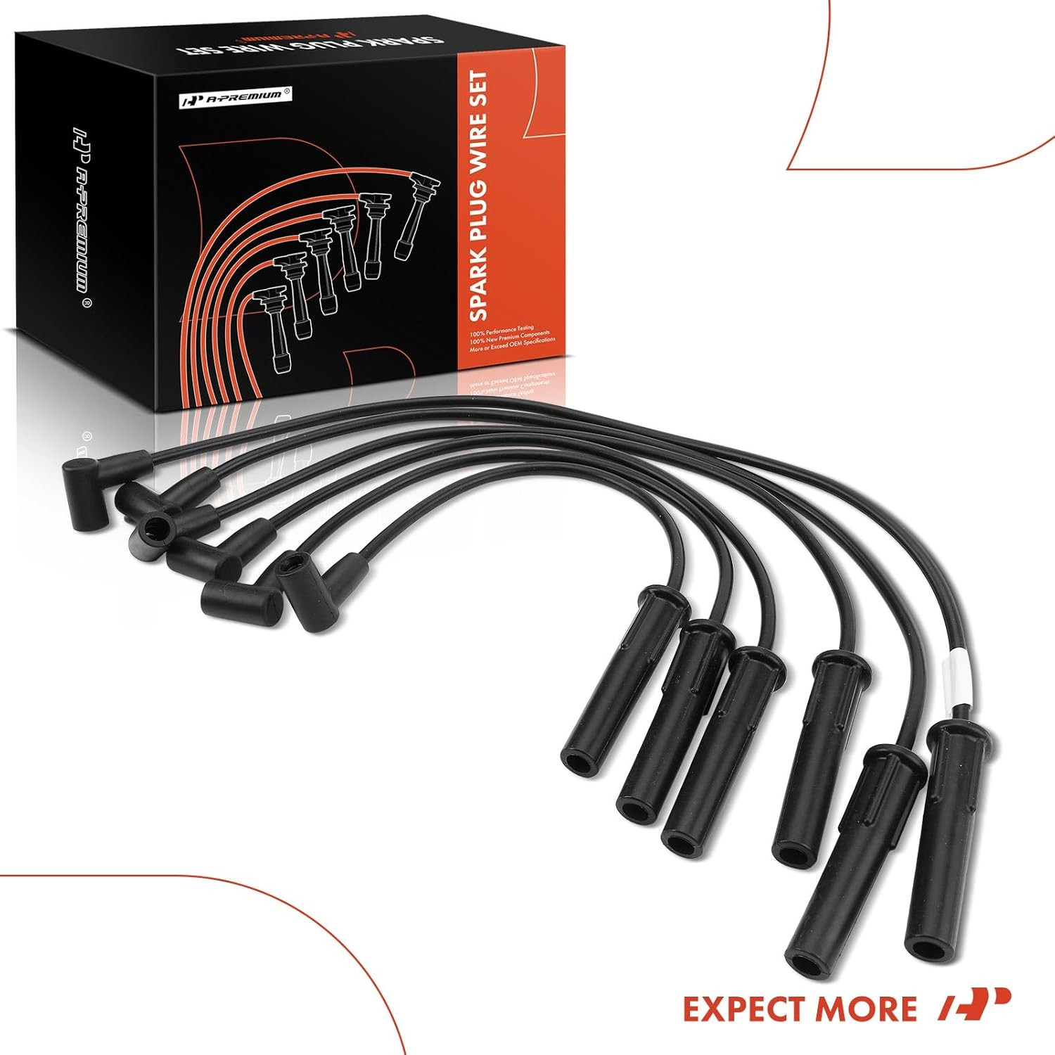 Ignition Spark Plug Wires Set of 6 Compatible with Dodge Grand Caravan 1998-2000
