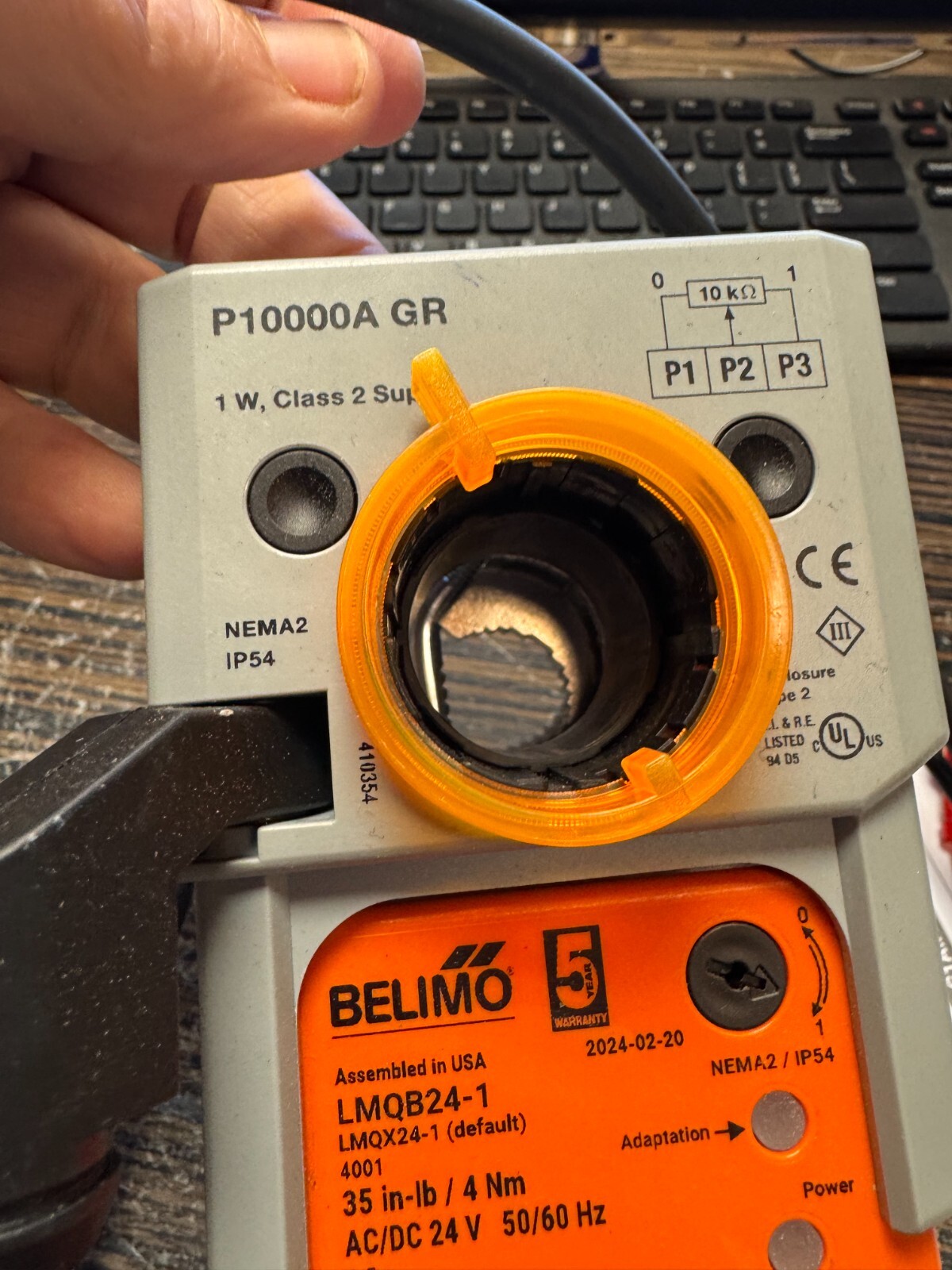 Belimo Damper Actuator LMQB24-1 35 in-lb [4Nm] Non/ AC/DC 24v w/ accessory