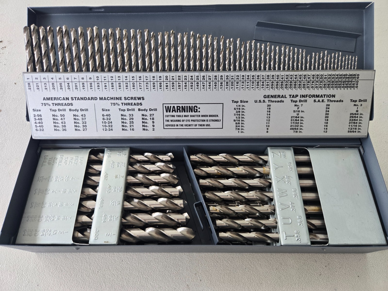 Drill Set, 115 Piece Screw Machine Length HSS