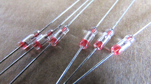 1N60 Genuine Hitachi Japan Germanium Glass Diodes HI-Quality Vintage 6pc NOS USA