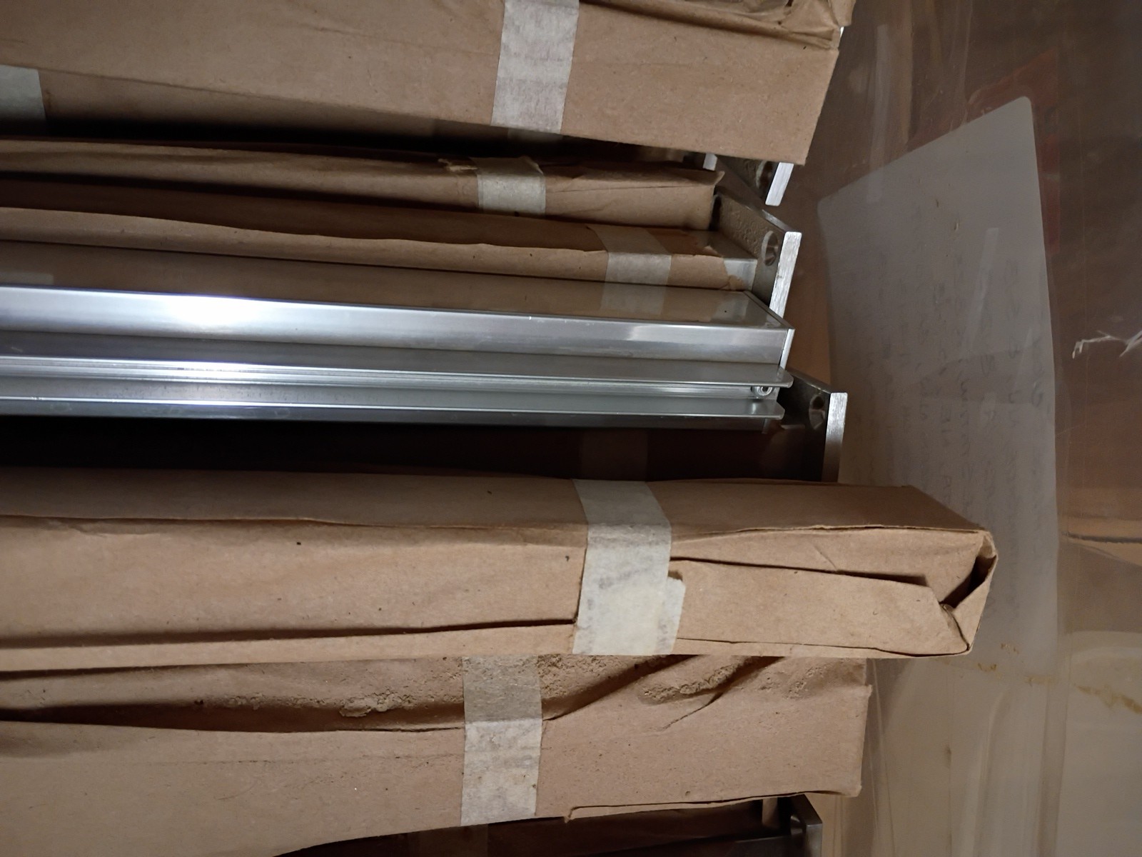 Set Of 2 18in Sneeze Guard End Posts For ¼” Glass In Original Paper Chrome 1⅛”²