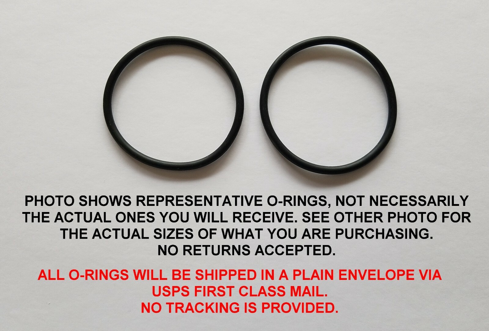 O-ring Size 226, 2″ ID x 2-1/4″ OD x 1/8″ thick. Buna-N. Qty 2. Brand New.