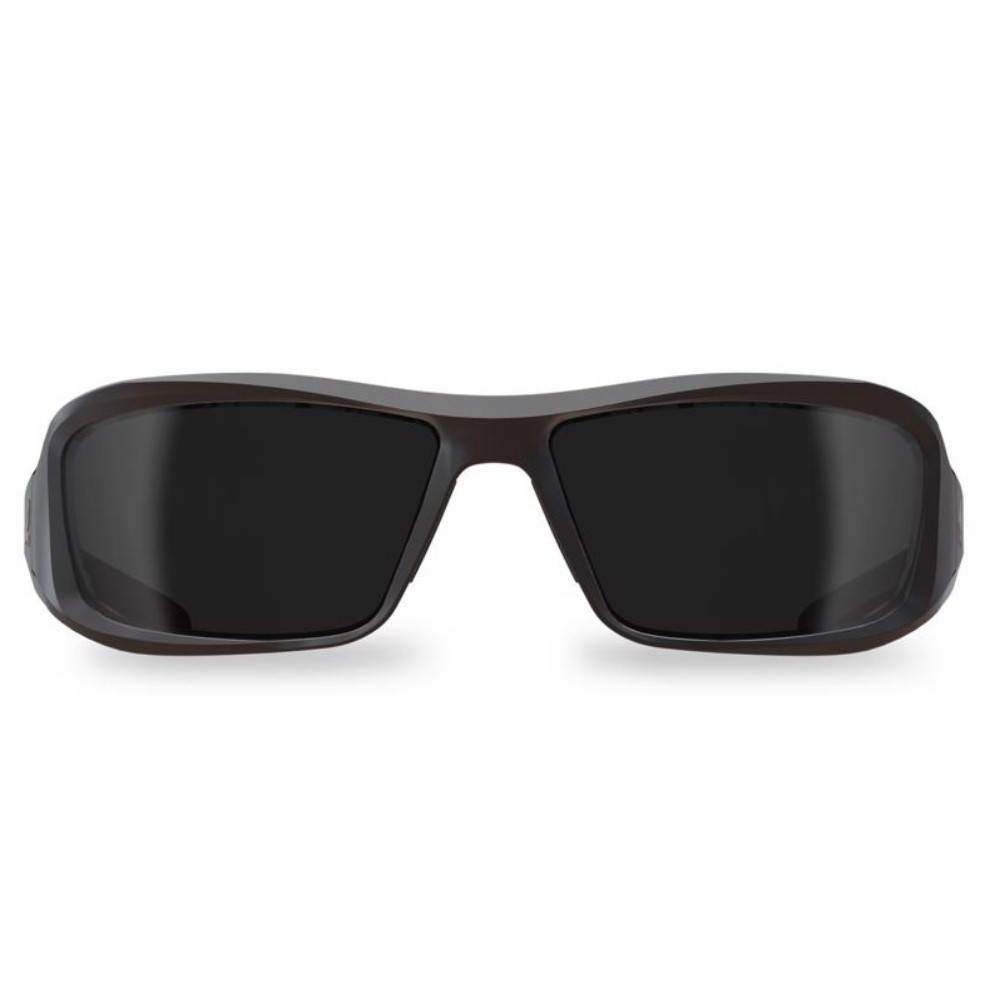 Edge Eyewear XB136 Brazeau Safety Glasses Black Frame with Smoke Lens
