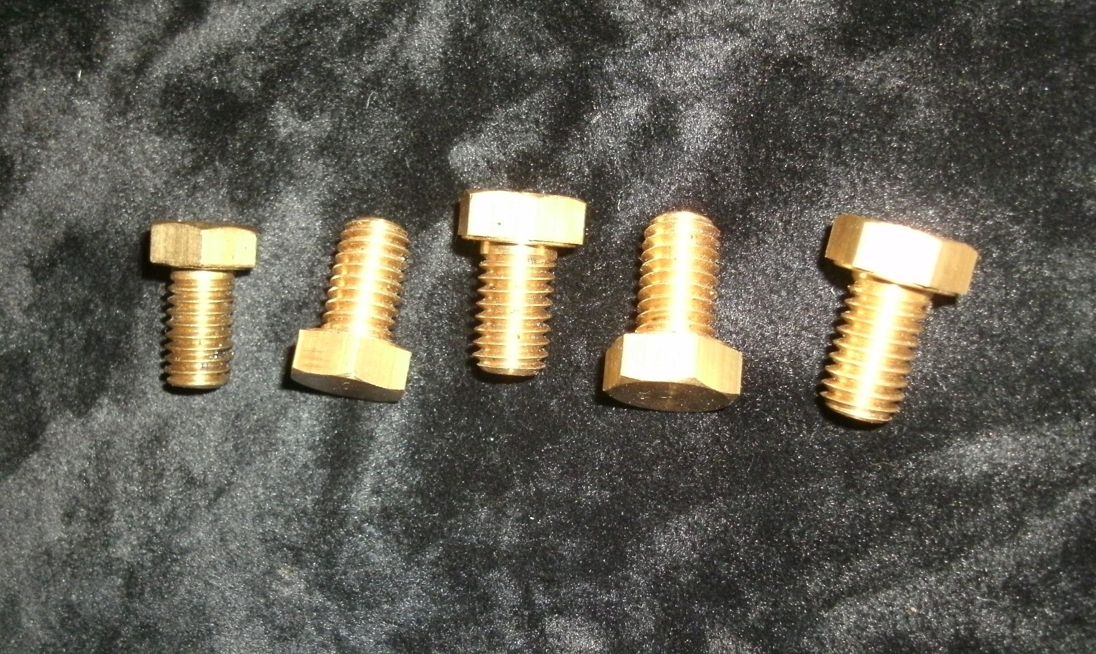 3/8 – 16 X 5/8″– BRASS Hex Cap Bolt (5 pcs)–FREE SHIPPING