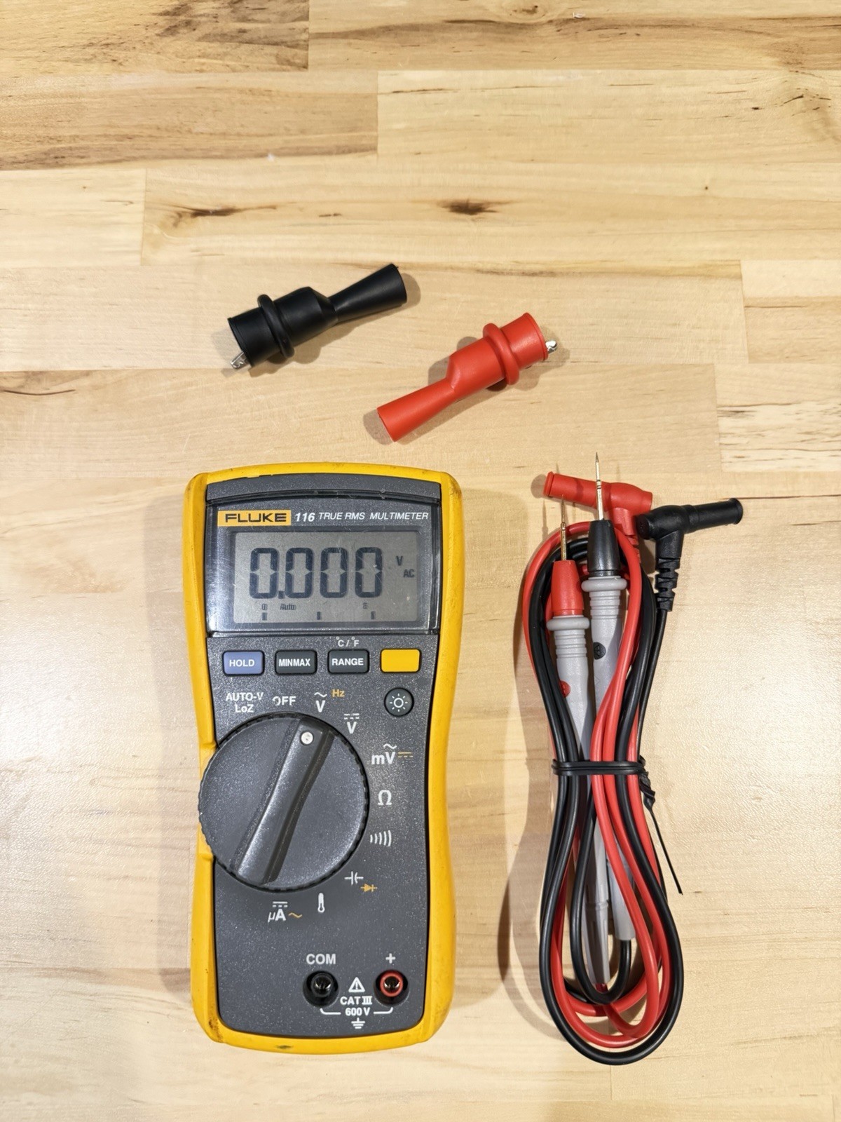 FLUKE 116 TRUS-RMS MULTIMETER / LEADS – SHIPS FAST (TESTED)