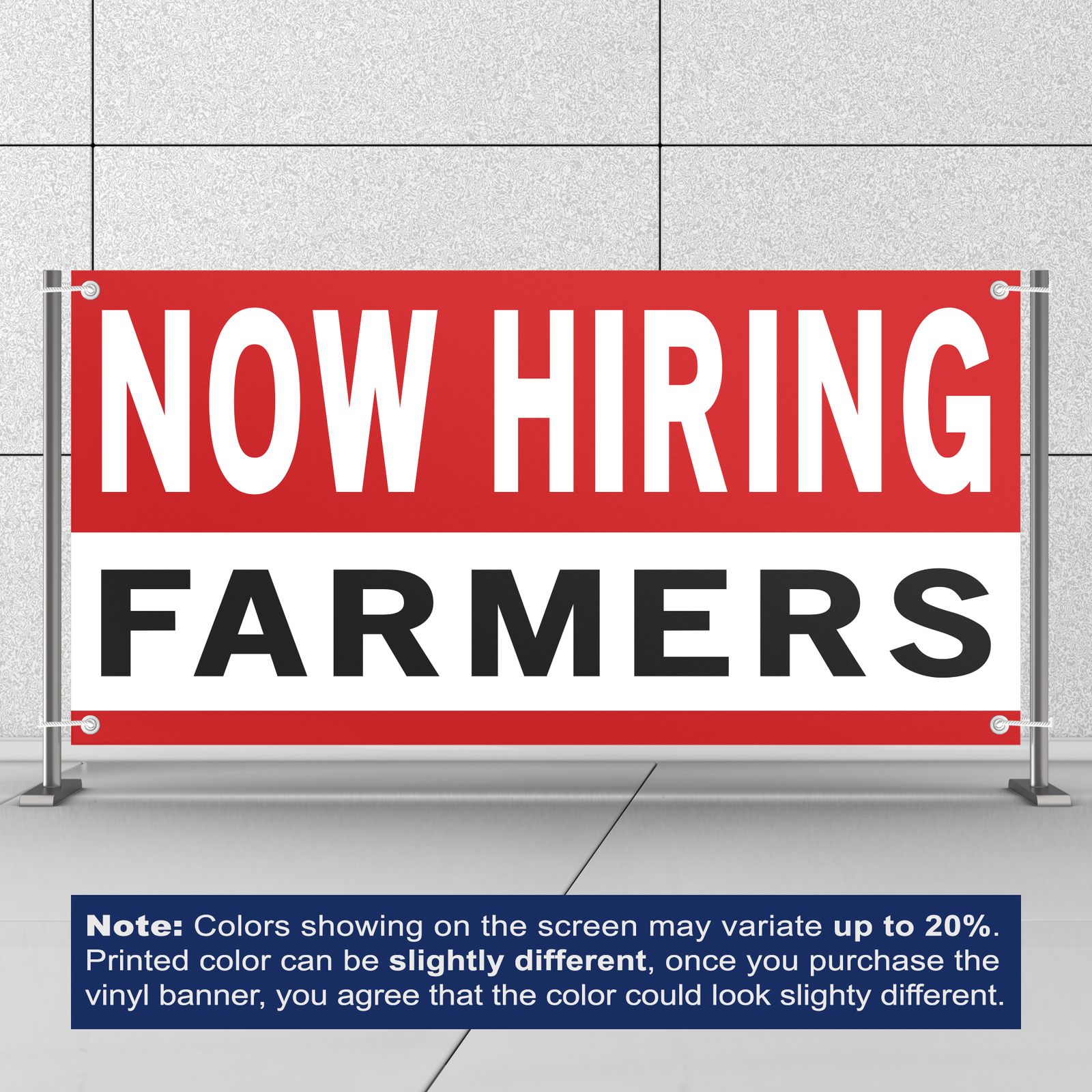 Now Hiring Farmers 13 oz Heavy Duty Vinyl Banner Farm Worker Jobs Available Sign