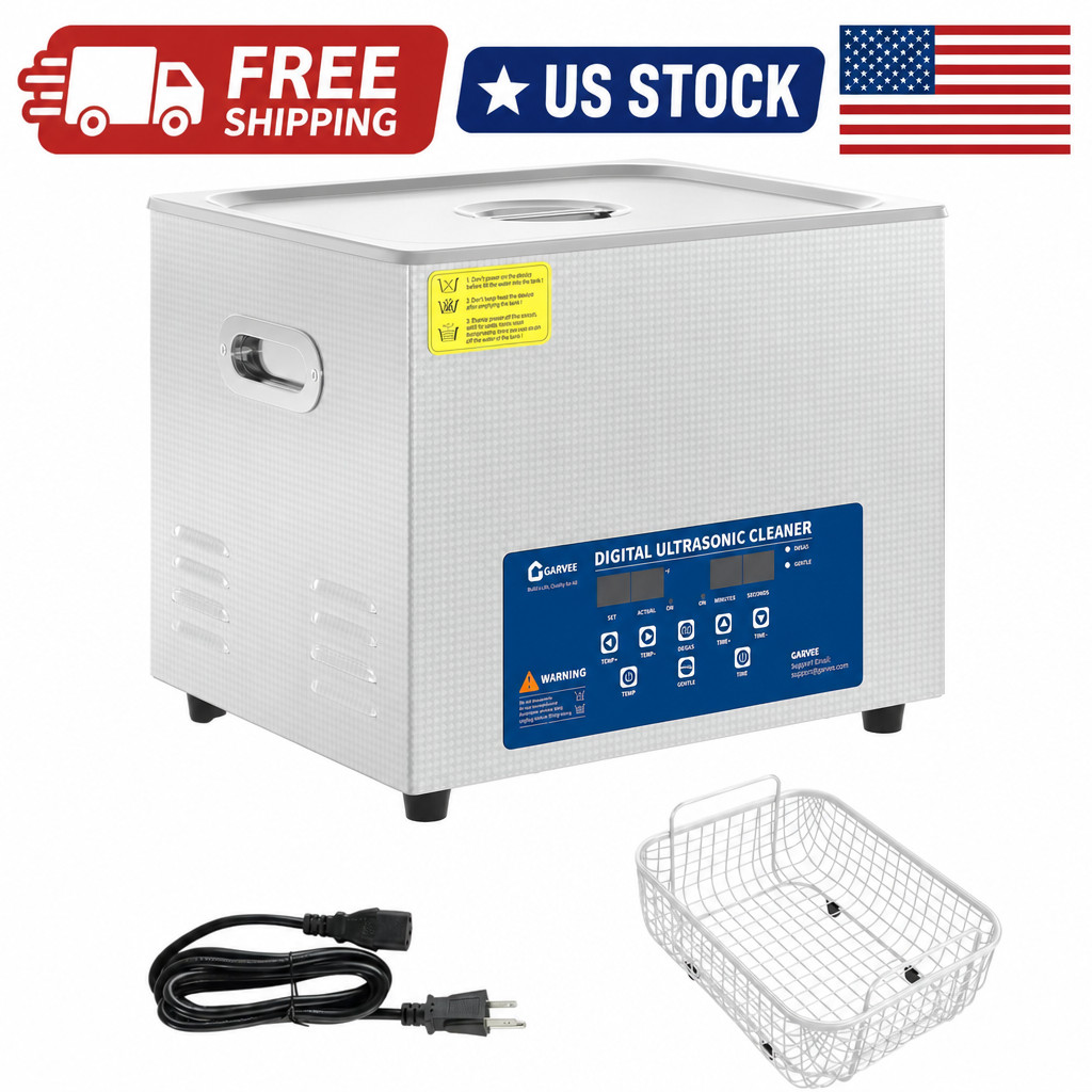10L Ultrasonic Cleaner with Digital Timer & Heater, 40kHz Professional Ultrasoni