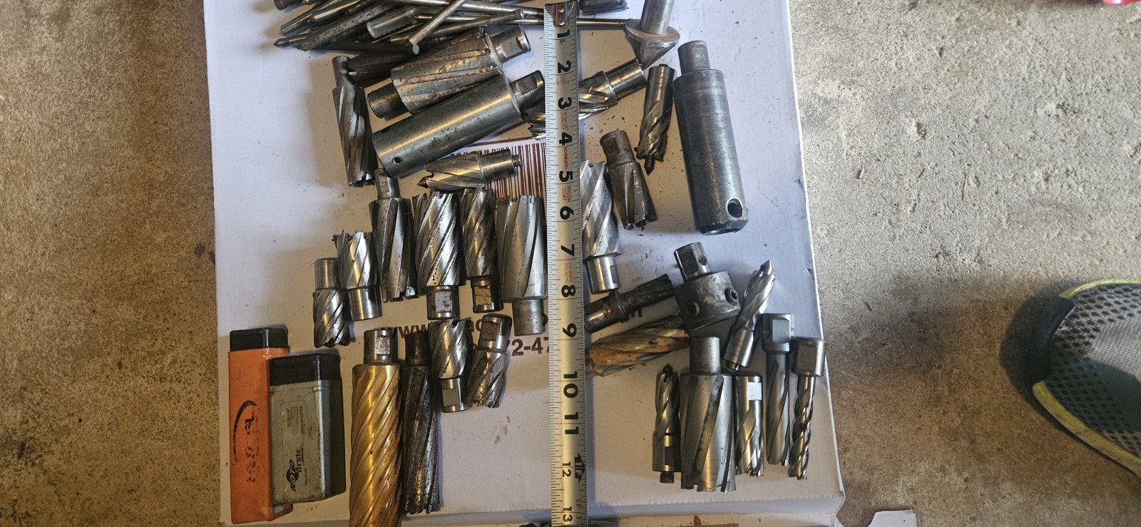 1 lot of Hougen annular cutters All sizes and lengths over 60 bits and pins