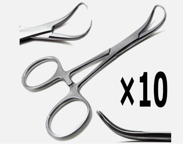 Backhaus Towel Clamp Forceps 3.5″ Set of 10 Surgical Veterinary Stainless Steel