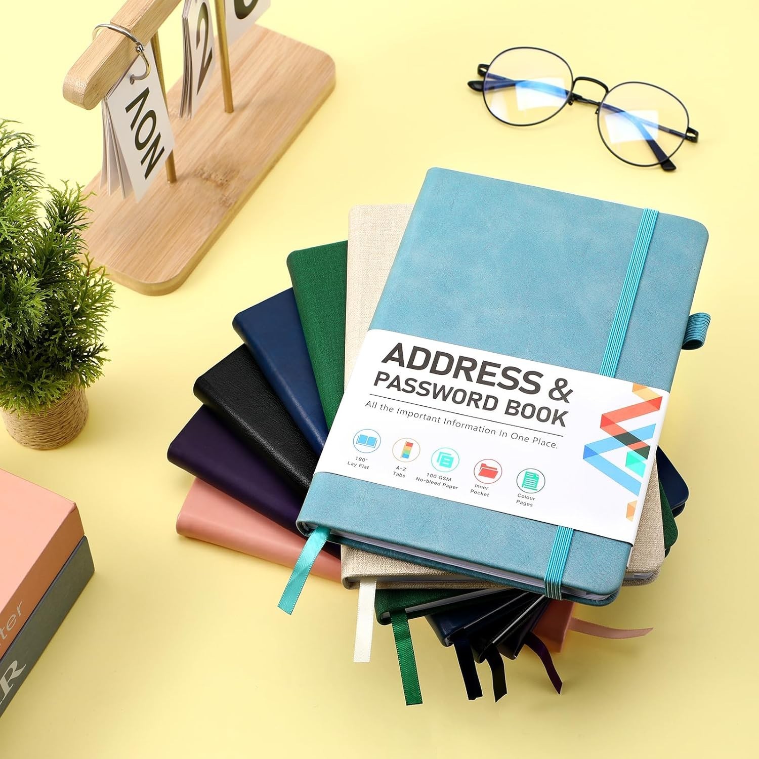 Address Book, Address and Password Keeper Book with Alphabetical Tabs, Hardco…