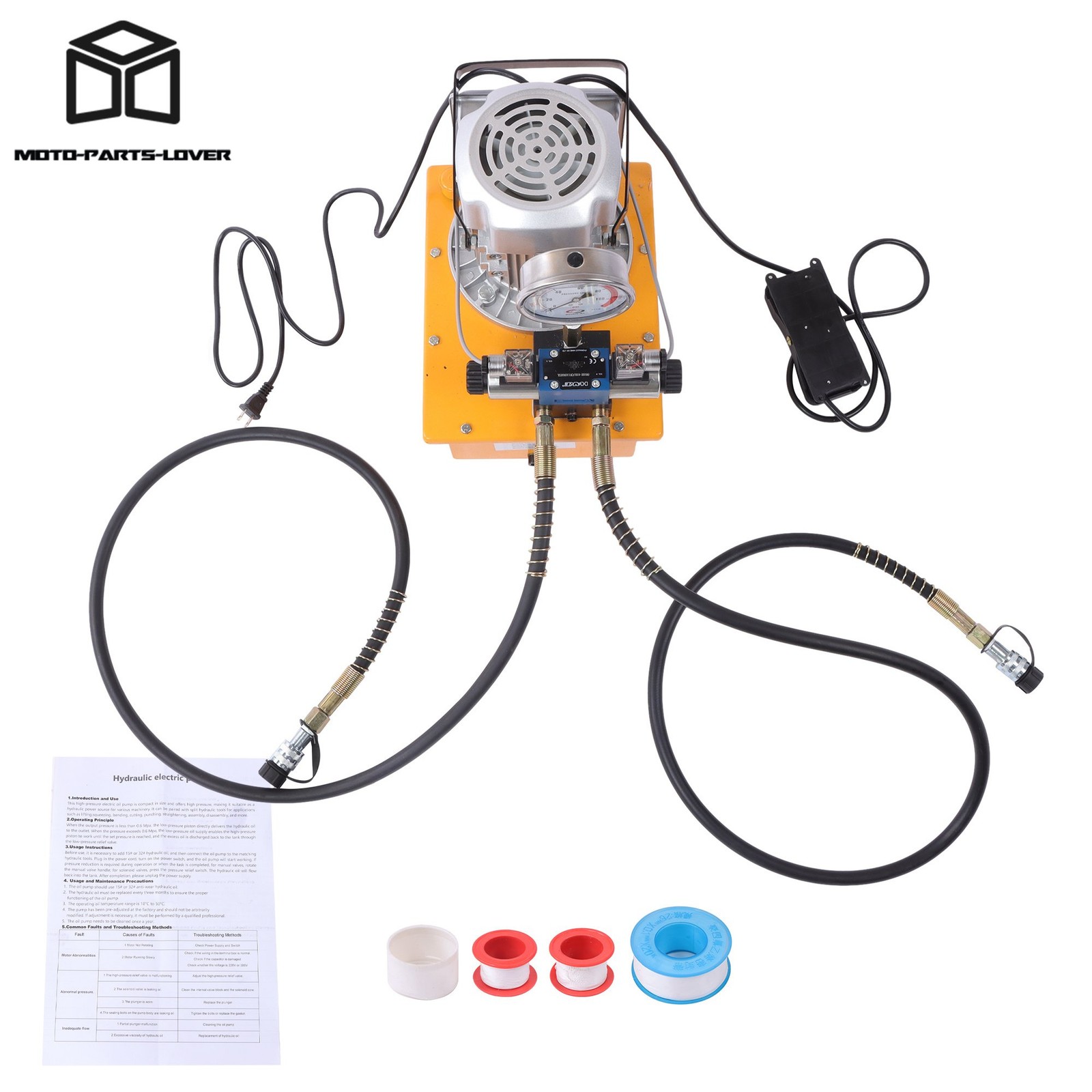 750W Electric Hydraulic Pump 10000PSI Double Acting 110 V