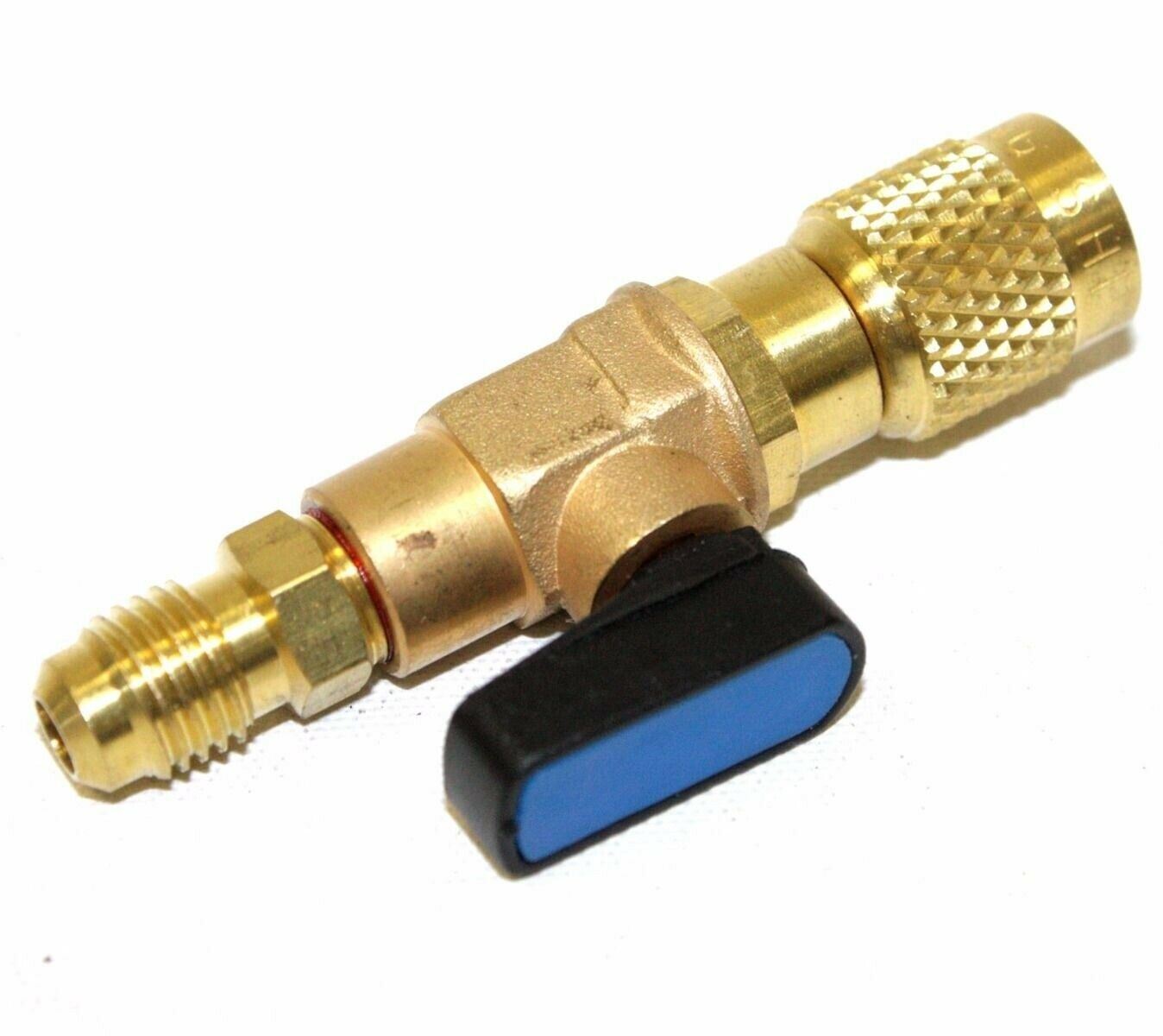 3pc HVAC A/C Straight SHUT-OFF Ball Valve Adapter For R134a R22 R12 R410a 1/4″
