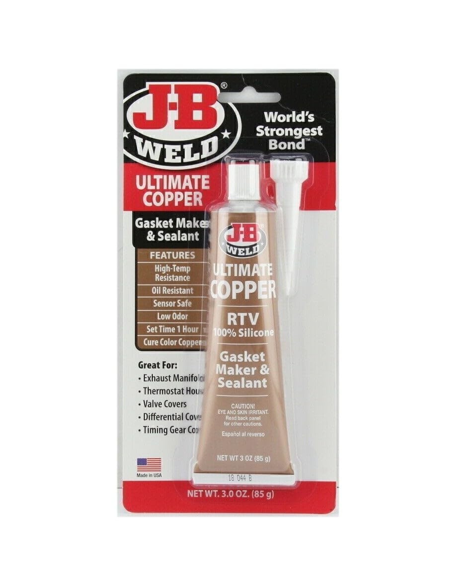 J-B Weld 31319 Black RTV Silicone Sealant Adhesive 3 oz Waterproof
