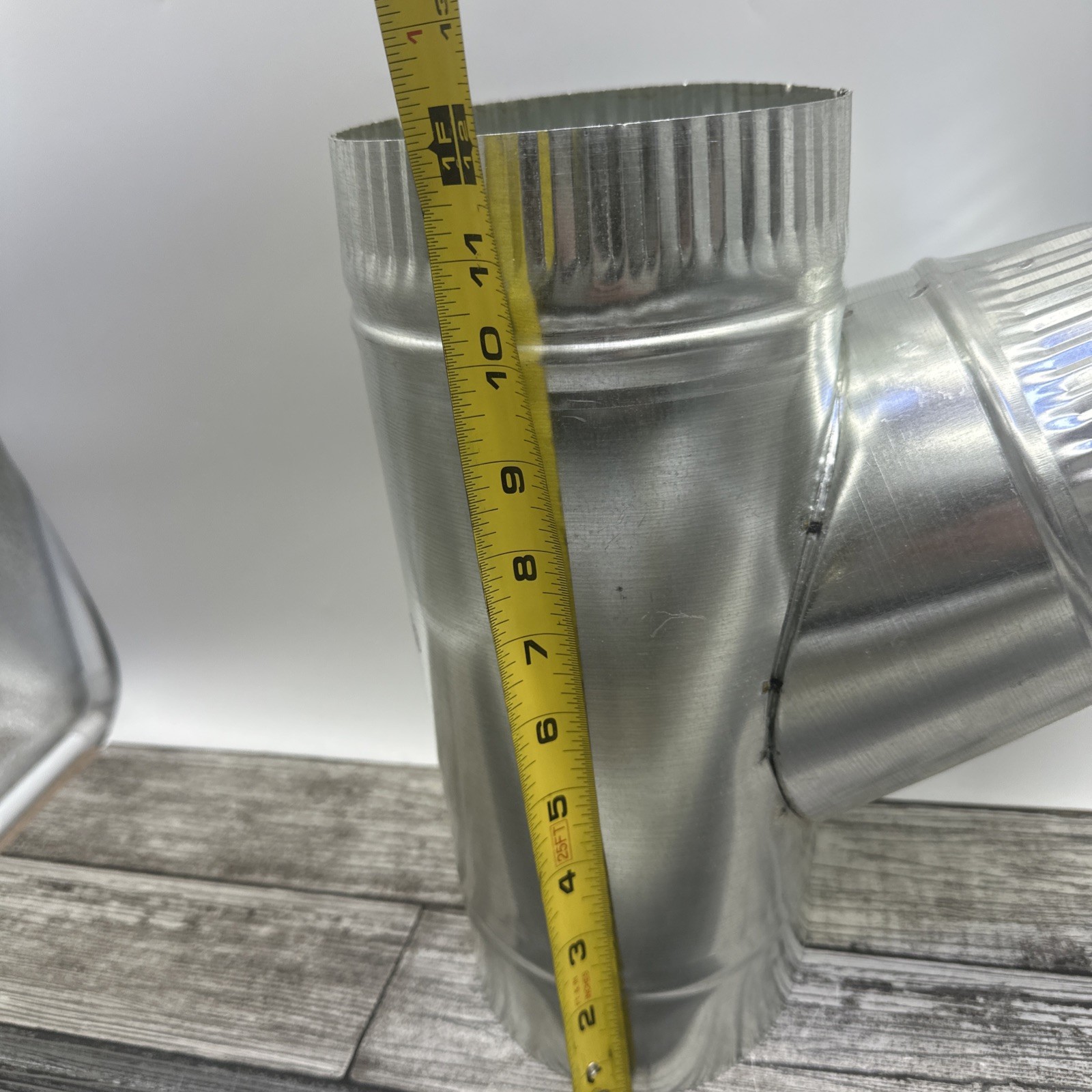 GAF Master Flow 6 in. x 6 in. x 6in. Wye Joint 30 Gauge Galvanized Steel